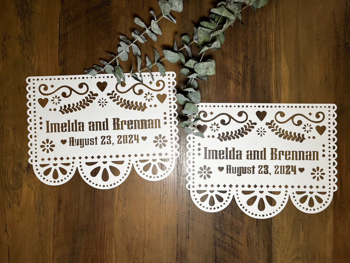 Paquete de papel picado personalizado