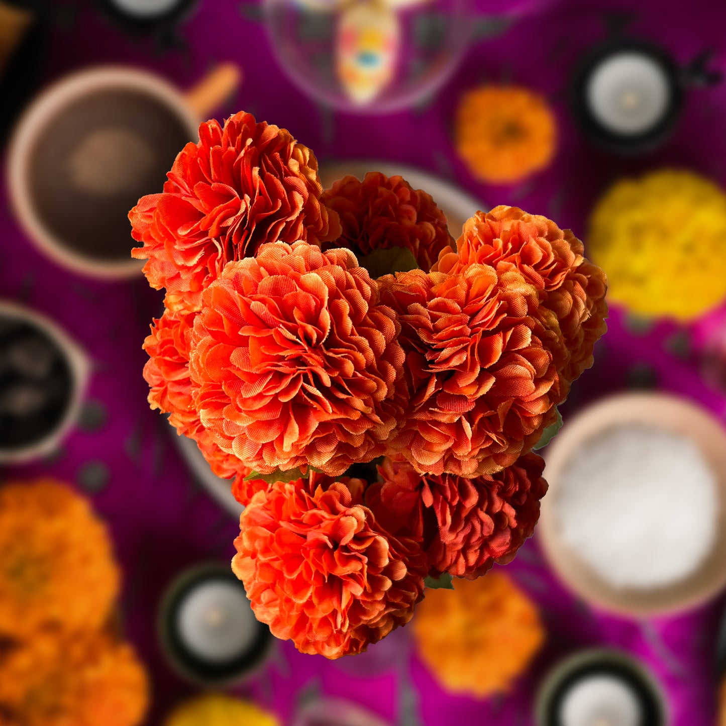 Orange fake marigold/cempasúchil