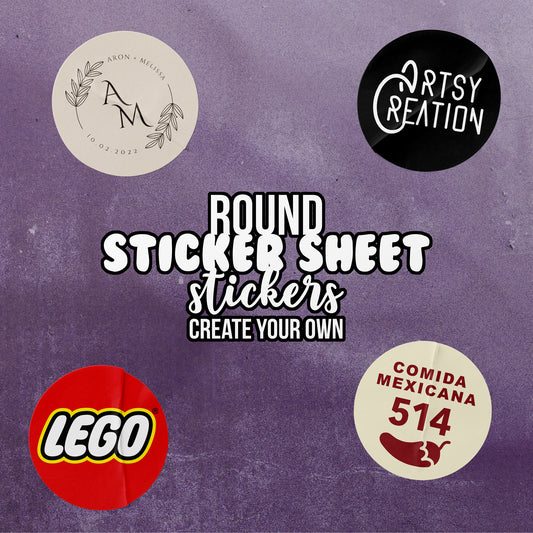 Round Vinyl Sticker Sheet
