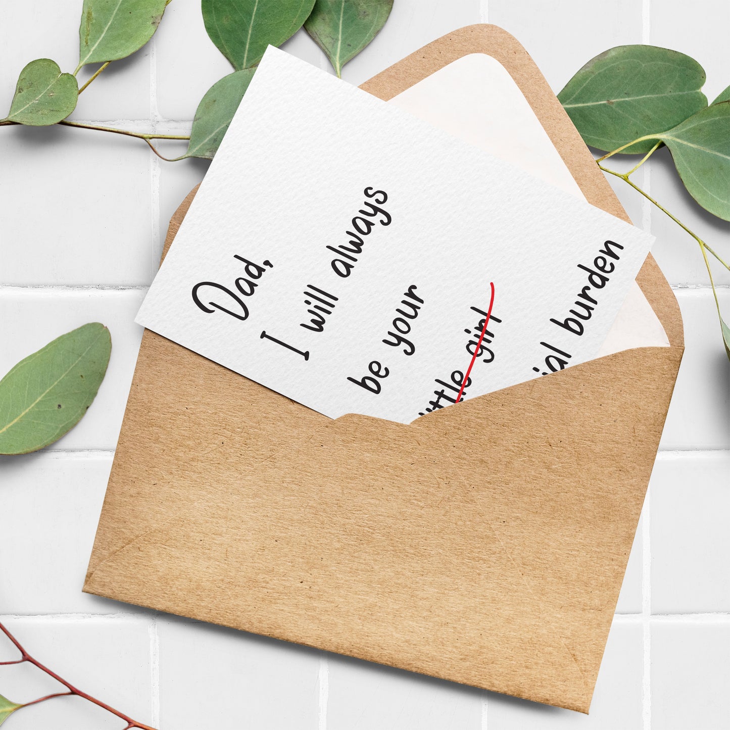 "Financial Burden" Funny Father's Day Card