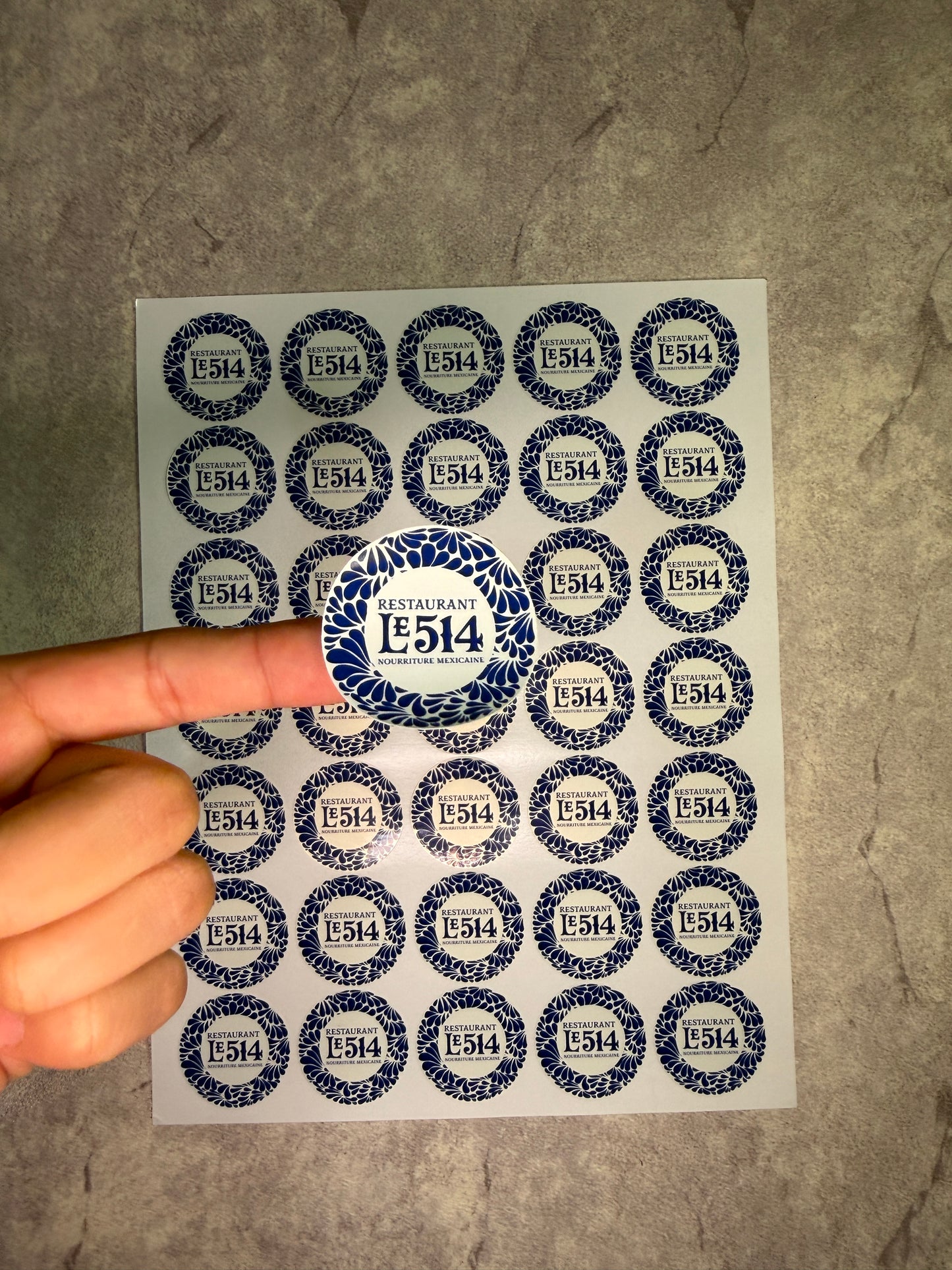 Round Vinyl Sticker Sheet
