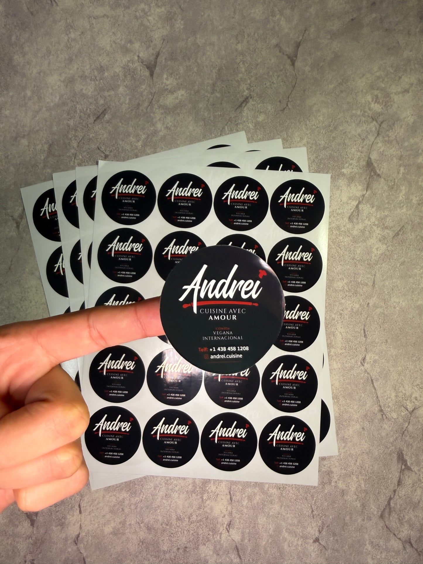 Round Vinyl Sticker Sheet