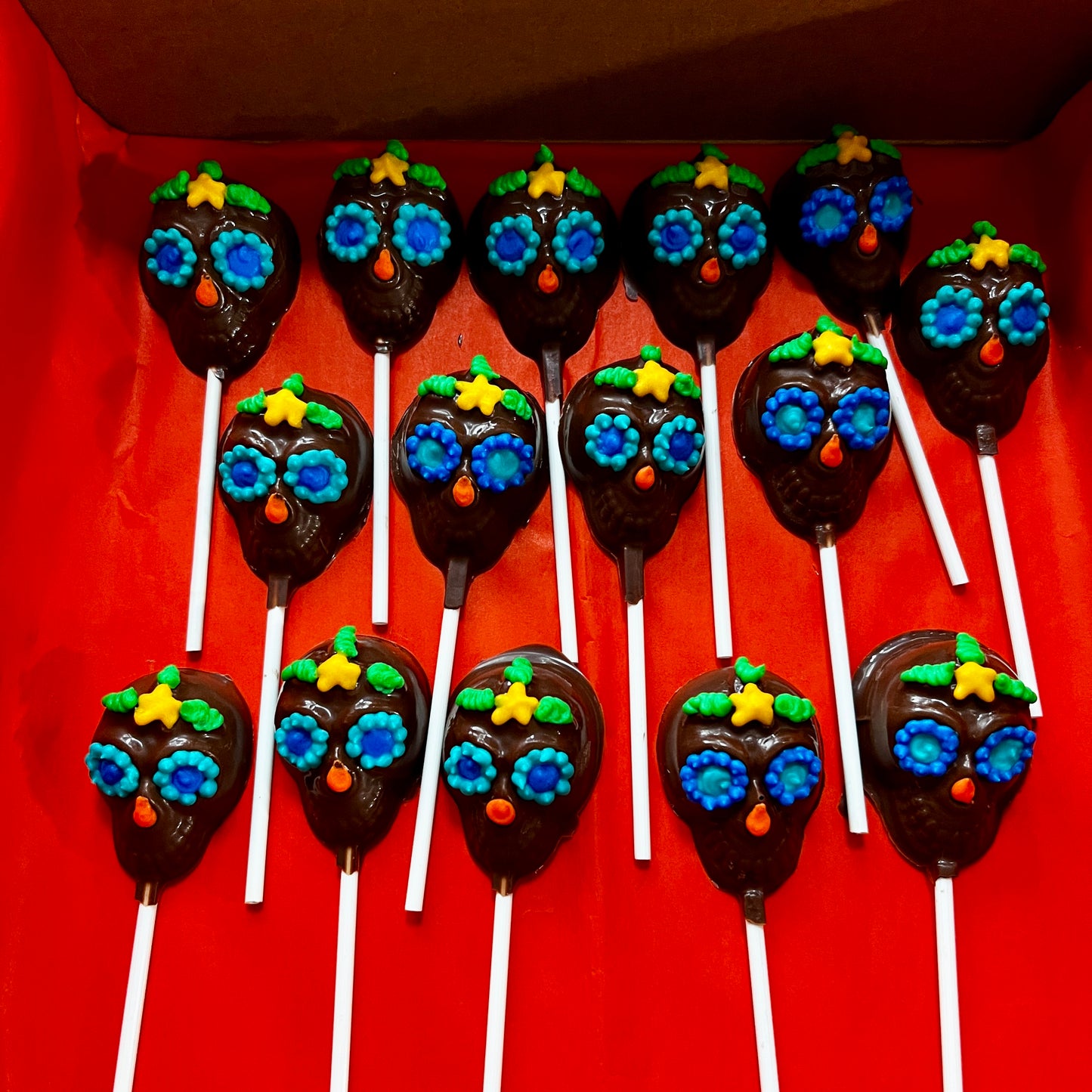 Small Chocolate Skull Lollipop