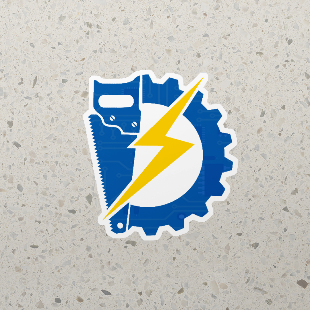 Gear & Bolt Emblem Sticker