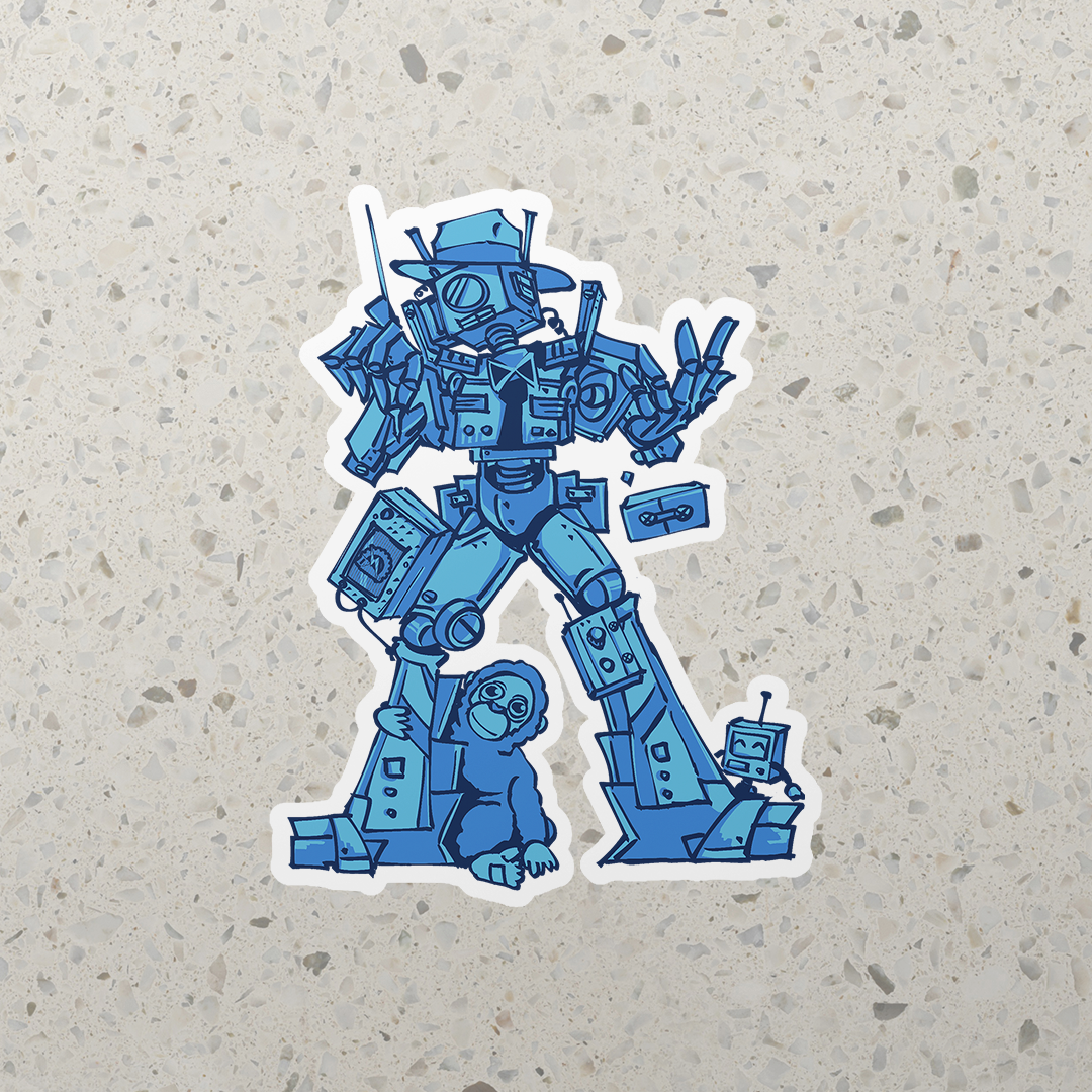 Robot Mech Sticker – Artsy Creation