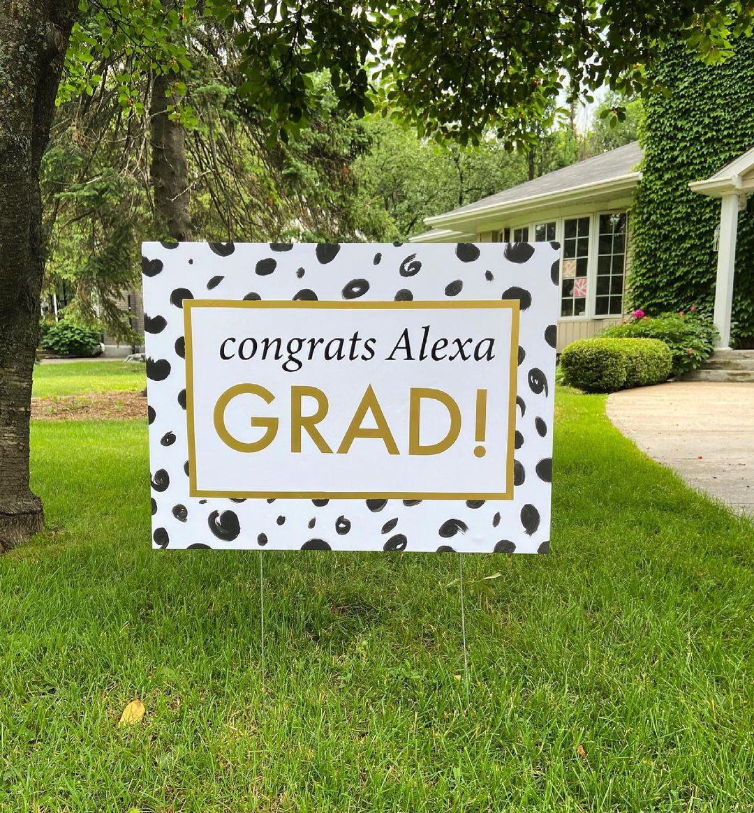 Cartel de patio de graduación personalizado