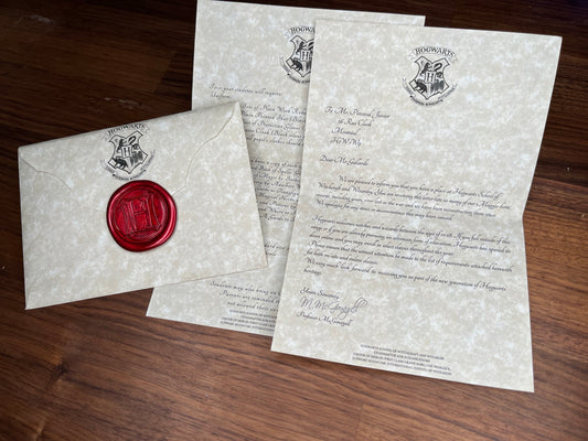 Delayed Personalized Hogwarts Acceptance Letter