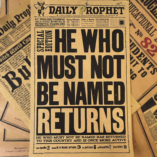 Daily Prophet - HE WHO MUST NOT BE NAMED RETURNS